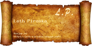 Leth Piroska névjegykártya